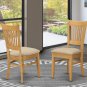 9-PC Vancouver Dining Set, Oval Table w/8 Fabric Upholstered Seat Oak finish, SKU: VANC9-OAK-C