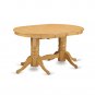5-PC Vancouver Dining Set, Oval Table w/4 Fabric Upholstered Seat Oak finish, SKU#: VANC5-OAK-C