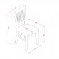 5-PC Vancouver Dining Set, Oval Table w/4 Fabric Upholstered Seat Oak finish, SKU#: VANC5-OAK-C