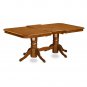 9pc Napoleon Dining Set, Table + 8 Upholstered Chairs saddle brown SKU# NANA9-SBR-C