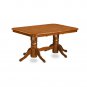 9pc Napoleon Dining Set, Table + 8 Upholstered Chairs saddle brown SKU# NANA9-SBR-C