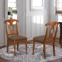 9pc Napoleon Dining Set, Table + 8 Upholstered Chairs saddle brown SKU# NANA9-SBR-C