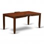 7PC LYNFIELD KITCHEN DINING TABLE w/6 PLAIN WOOD SEAT CHAIRS IN ESPRESSO (NO BENCH) SKU: LY7-ESP-W