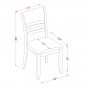 5PCS LYNFIELD RECTANGULAR DINETTE DINING SET TABLE w/4 LEATHER CHAIR, ESPRESSO SKU: LY5-ESP-LC