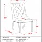Set of 2 Forney parsons chairs w/ brown PU leather & mahogany finished legs FOP3T46