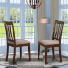 Set of 2 Antique Dinette Dining Chairs with padded seat in cappuccino ANC-CAP-C