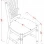 7pc Oval dining table with 6 Dover wood chairs buttermilk and cherry SKU# AVDO7-WHI-W