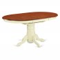 7pc Oval dining table with 6 Dover wood chairs buttermilk and cherry SKU# AVDO7-WHI-W
