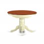 7pc Oval dining table with 6 Dover wood chairs buttermilk and cherry SKU# AVDO7-WHI-W