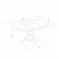 7pc Oval dining table with 6 Dover wood chairs buttermilk and cherry SKU# AVDO7-WHI-W