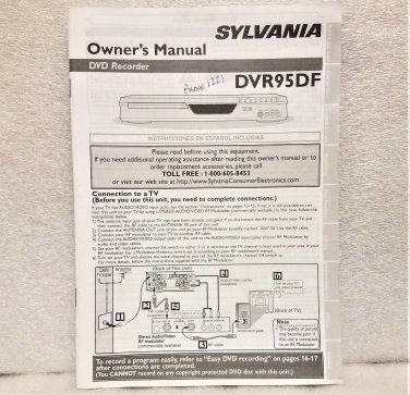 Sylvania DVD Recorder DVR95DF User Manual