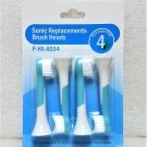 4 Pkgs - Sonic Kids Size 4 Pack Replacement Brush Heads P-HX-6034 4 Pkgs - Sonic Kids Size 4 Pack Replacement Brush Heads P-HX-6034