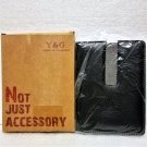 Y&G Men's Fashion Travel Passport Wallet Black & Grey NEW! Y&G Men's Fashion Travel Passport Wallet Black & Grey NEW!