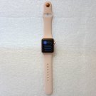Apple Watch Series 1 Rose Gold Alum 38mm Case w/Sand Pink Band LOCKED -For Parts Only!