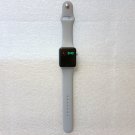Apple Watch Series 3 Silver Alum 42mm Case w/Space Grey Band LOCKED - For Parts Only!
