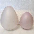 2 Large Glass (Easter?) Eggs 2 Large Glass (Easter?) Eggs