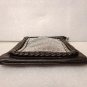 MMS Design Studio Rhinestone Mesh Black Handbag w Pyramid Studs & Braided Trim
