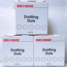 3 Boxes Of 500 Koh-I-Noor 25900J01 7/8" Adhesive Drafting Dots w/Dispenser NEW! 3 Boxes Of 500 Koh-I-Noor 25900J01 7/8" Adhesive Drafting Dots w/Dispenser NEW!