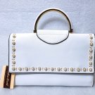 Mellow World Pearl Studded Clutch Bag w Handle & Chain Shoulder Strap NEW! Mellow World Pearl Studded Clutch Bag w Handle & Chain Shoulder Strap NEW!