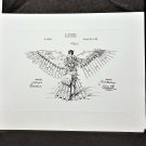 RJ Spalding Flying Machine 1889 Patent Print - Ready to Frame 9.5" x 11.75"