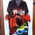 Wasso "Big PimPin" Mens Button-Up Hip Hop Casual Streetwear Shirt w/Matching Bucket Hat NEW!