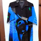 Wasso "Big PimPin" Blue Mens Button-Up Hip Hop Casual Streetwear Shirt wMatching Bucket Hat NEW!