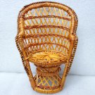 Vintage 8.25" Wicker Peacock Chair Vintage 8.25" Wicker Peacock Chair
