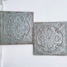 2 - Medium 14.5" x 14.5" Galvanized Metal Wall Decor Pieces NEW!