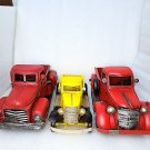 3 Vintage Style Metal Model Farm Pickup Trucks 3 Vintage Style Metal Model Farm Pickup Trucks