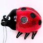 Robert Stanley LADYBUG Blown Glass Christmas Ornament