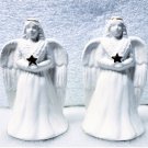 White Porcelain Angel Candle Holders w/Gold Trim #53314 by Papel Freelance 2 Pcs Like NEW! White Porcelain Angel Candle Holders w/Gold Trim #53314 by Papel Freelance 2 Pcs Like NEW!