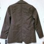Kenneth Cole Mens Double Breasted Wool Blend Peacoat w Bib - Med-Brown Sz S NEW!