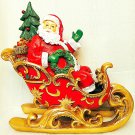 Large 13 Inch Santa In Sleigh Figurine Like NEW! Large 13 Inch Santa In Sleigh Figurine Like NEW!