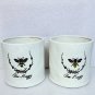 2 "Bee Happy" Open Top Ceramic Canisters Like NEW!