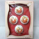 Vintage 1970s Pyramid Satin-Sheen Santa Claus Christmas Ornaments Like NEW! Vintage 1970s Pyramid Satin-Sheen Santa Claus Christmas Ornaments Like NEW!