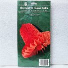Vintage 1970s American Greetings 4 Pc Honeycomb Tissue Bell Decorations Vintage 1970s American Greetings 4 Pc Honeycomb Tissue Bell Decorations