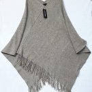 Steve Madden Fringed Poncho "Sand" NEW!