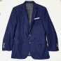 Boss Slim-Fit Jacket In Patterned Wool Dark Blue Sz 42R Like NEW!