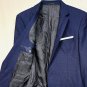 Boss Slim-Fit Jacket In Patterned Wool Dark Blue Sz 42R Like NEW!