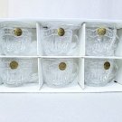 Vintage Crystal d'Arques ″Monique″ Leaded Crystal 6 Cup Set w Hooks Made In France NEW! Vintage Crystal d'Arques ″Monique″ Leaded Crystal 6 Cup Set w Hooks Made In France NEW!