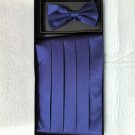 Vesuvio Napoli 100% Pure Silk Navy Bow Tie & Cummerbund Set NEW! Vesuvio Napoli 100% Pure Silk Navy Bow Tie & Cummerbund Set NEW!