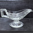 Vintage Heisey Narrow Flute Clear Glass Sauce/Gravy Boat