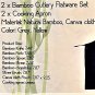 2 Sets - Eco Friendly Bamboo Cutlery Flatware w Travel Pouches & 2 Cooking Aprons NEW!