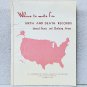 Vintage 1960 Where To Write For Birth And Death Records Booklet
