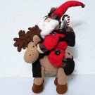 16" Santa Riding Moose Plush 16" Santa Riding Moose Plush