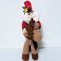 16" Santa Riding Moose Plush