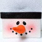 Snowman Box w 36 Red & Silver Christmas Ornaments
