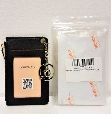 Forever Young Weichen Women's Card Holder Soft Leather Key Chain Purse Black NEW!