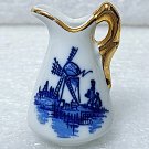Mini Delft Porcelain Dollhouse Size Pitcher