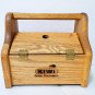 Vintage Wooden Kiwi Shoe Shine/Groomer Box Storage Caddy w Foot Rest